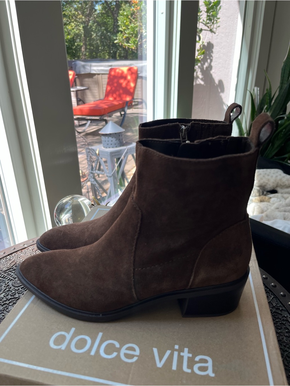 DOLCE VITA BRYSON BOOTIES IN COCOA SUEDE 8 - Picture 9 of 14